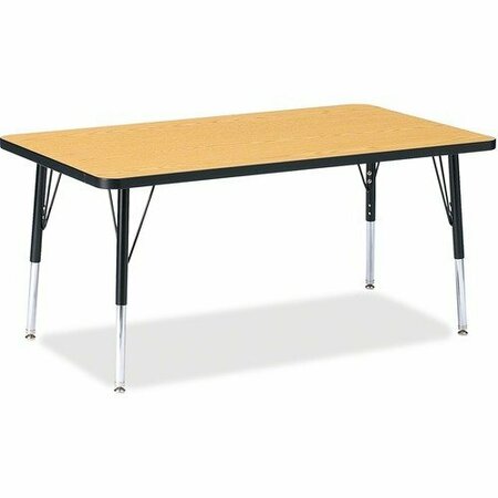 JONTI-CRAFT TABLE, RECTANGLE, 30X48, OK/BK JNT6473JCE210